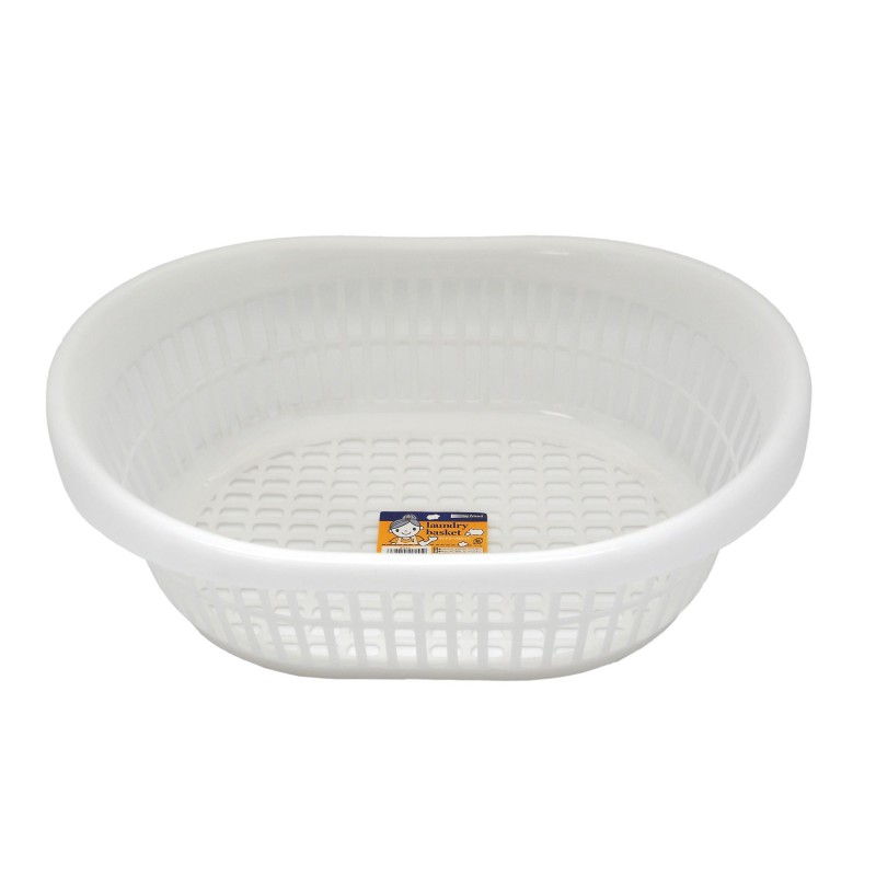 Laundry Basket Oval White